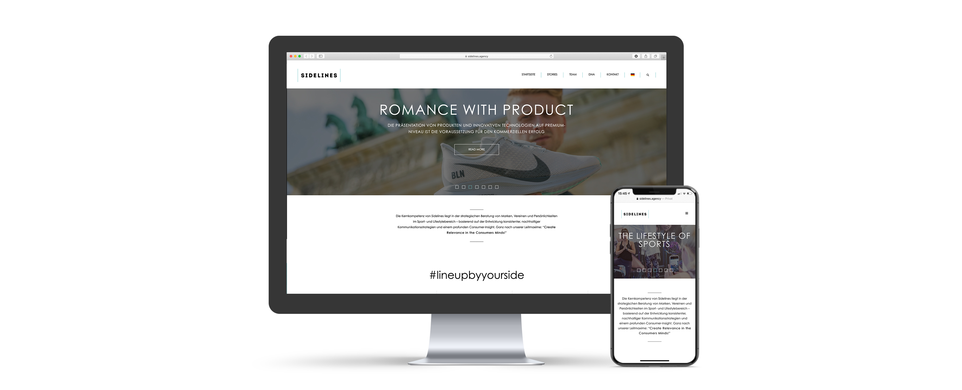 Sidelines Agency Website
